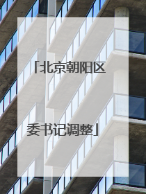北京朝阳区委书记调整