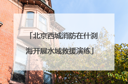 北京西城消防在什刹海开展水域救援演练