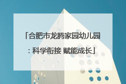 合肥市龙腾家园幼儿园：科学衔接 赋能成长