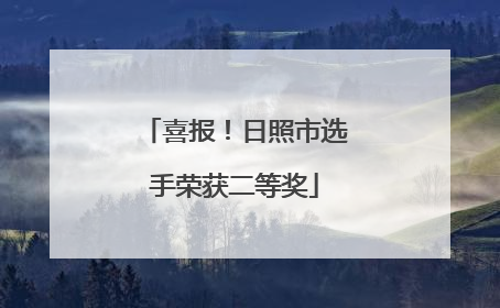 喜报！日照市选手荣获二等奖