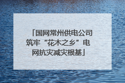 国网常州供电公司筑牢“花木之乡”电网抗灾减灾根基