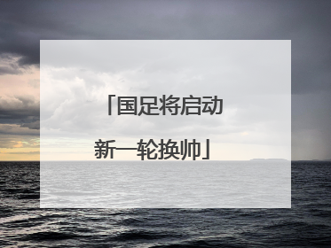 国足将启动新一轮换帅