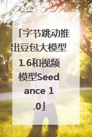 字节跳动推出豆包大模型1.6和视频模型Seedance 1.0