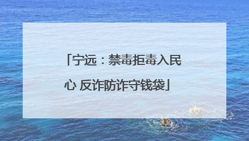 宁远：禁毒拒毒入民心 反诈防诈守钱袋