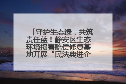 守护生态绿，共筑责任蓝！静安区生态环境损害赔偿修复基地开展“民法典进企业”环保专题活动