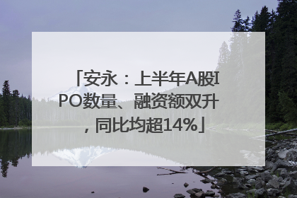 安永：上半年A股IPO数量、融资额双升，同比均超14%
