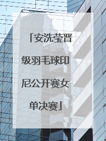 安洗莹晋级羽毛球印尼公开赛女单决赛