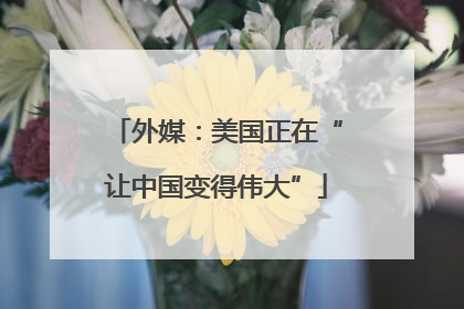 外媒：美国正在“让中国变得伟大”