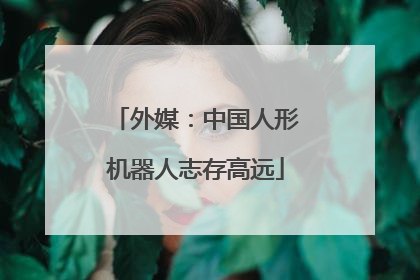外媒：中国人形机器人志存高远