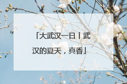 大武汉一日丨武汉的夏天，真香