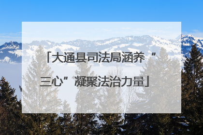 大通县司法局涵养“三心”凝聚法治力量