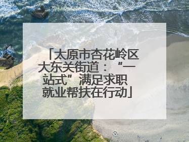 太原市杏花岭区大东关街道：“一站式”满足求职 就业帮扶在行动