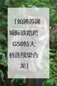 如通苏湖城际铁路跨G50特大桥连续梁合龙
