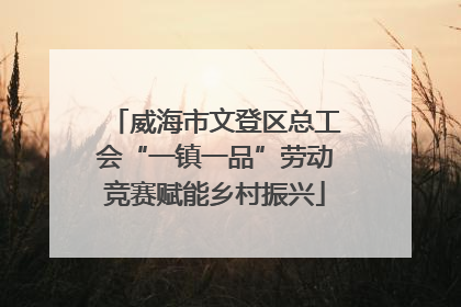 威海市文登区总工会“一镇一品”劳动竞赛赋能乡村振兴