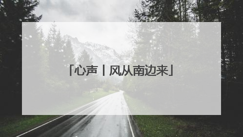 心声丨风从南边来