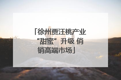 徐州贾汪桃产业“甜蜜”升级 俏销高端市场