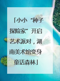 小小“种子探险家”开启艺术派对，湖南美术馆变身童话森林