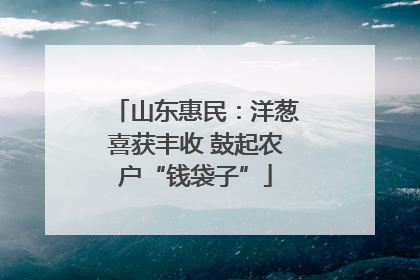 山东惠民：洋葱喜获丰收 鼓起农户“钱袋子”