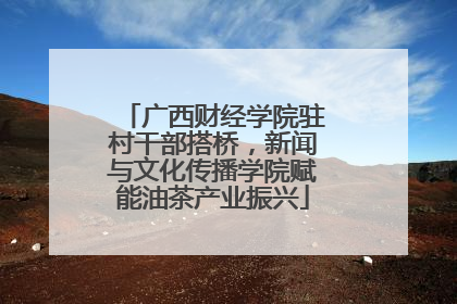 广西财经学院驻村干部搭桥，新闻与文化传播学院赋能油茶产业振兴