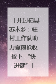 开封杞县苏木乡：驻村工作队助力夏粮抢收按下 “快进键”