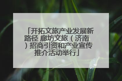 开拓文旅产业发展新路径 廊坊文旅（济南）招商引资和产业宣传推介活动举行