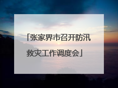 张家界市召开防汛救灾工作调度会