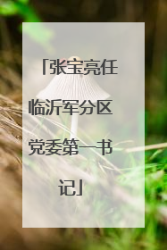 张宝亮任临沂军分区党委第一书记