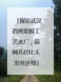 探访武汉首座双膜工艺水厂，筛网孔径比头发丝还细