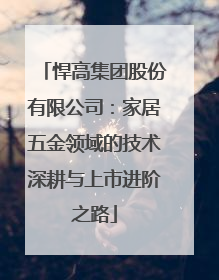 悍高集团股份有限公司：家居五金领域的技术深耕与上市进阶之路