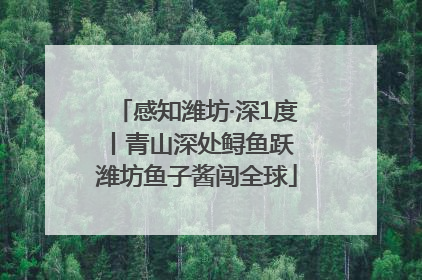 感知潍坊·深1度丨青山深处鲟鱼跃 潍坊鱼子酱闯全球