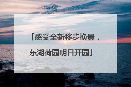 感受全新移步换景，东湖荷园明日开园