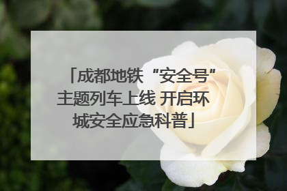 成都地铁“安全号”主题列车上线 开启环城安全应急科普