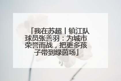 我在苏超丨镇江队球员张善羽：为城市荣誉而战，把更多孩子带到绿茵场