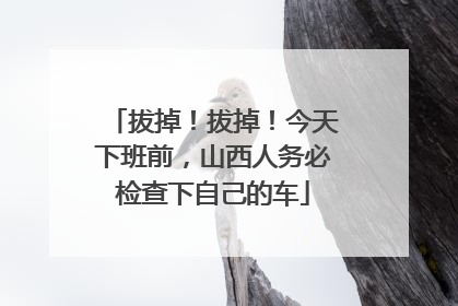 拔掉！拔掉！今天下班前，山西人务必检查下自己的车