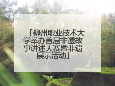 柳州职业技术大学举办首届非遗故事讲述大赛暨非遗展示活动