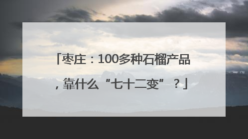 枣庄：100多种石榴产品，靠什么“七十二变”？