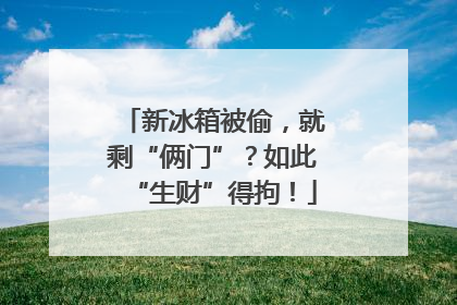 新冰箱被偷，就剩“俩门”？如此“生财”得拘！