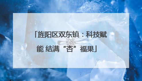 旌阳区双东镇：科技赋能 结满“杏”福果