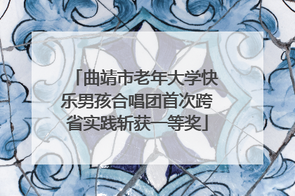 曲靖市老年大学快乐男孩合唱团首次跨省实践斩获一等奖