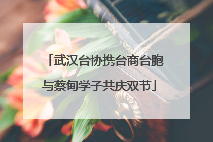 武汉台协携台商台胞与蔡甸学子共庆双节