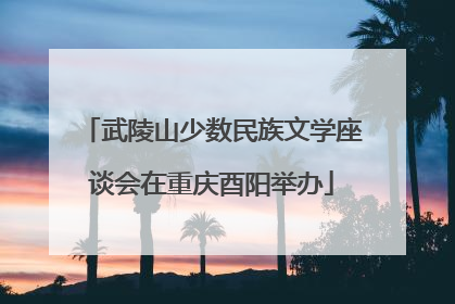 武陵山少数民族文学座谈会在重庆酉阳举办