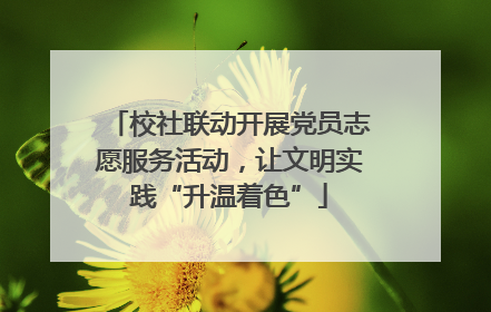 校社联动开展党员志愿服务活动，让文明实践“升温着色”