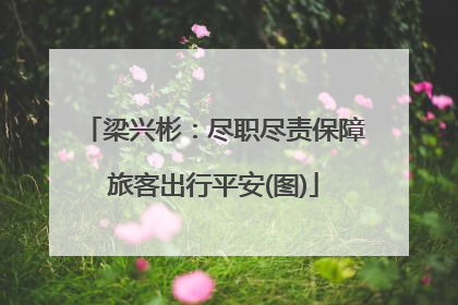 梁兴彬：尽职尽责保障旅客出行平安(图)
