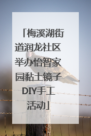 梅溪湖街道润龙社区举办怡智家园黏土镜子DIY手工活动