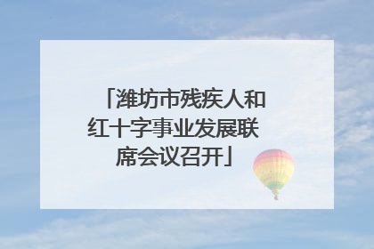 潍坊市残疾人和红十字事业发展联席会议召开