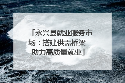 永兴县就业服务市场：搭建供需桥梁 助力高质量就业