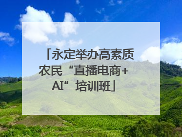 永定举办高素质农民“直播电商+AI”培训班