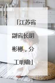 江苏省副省长胡彬郴，分工明确