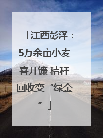 江西彭泽：5万余亩小麦喜开镰 秸秆回收变“绿金”