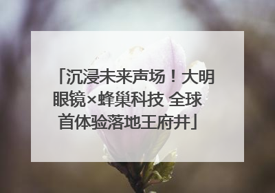 沉浸未来声场！大明眼镜×蜂巢科技 全球首体验落地王府井